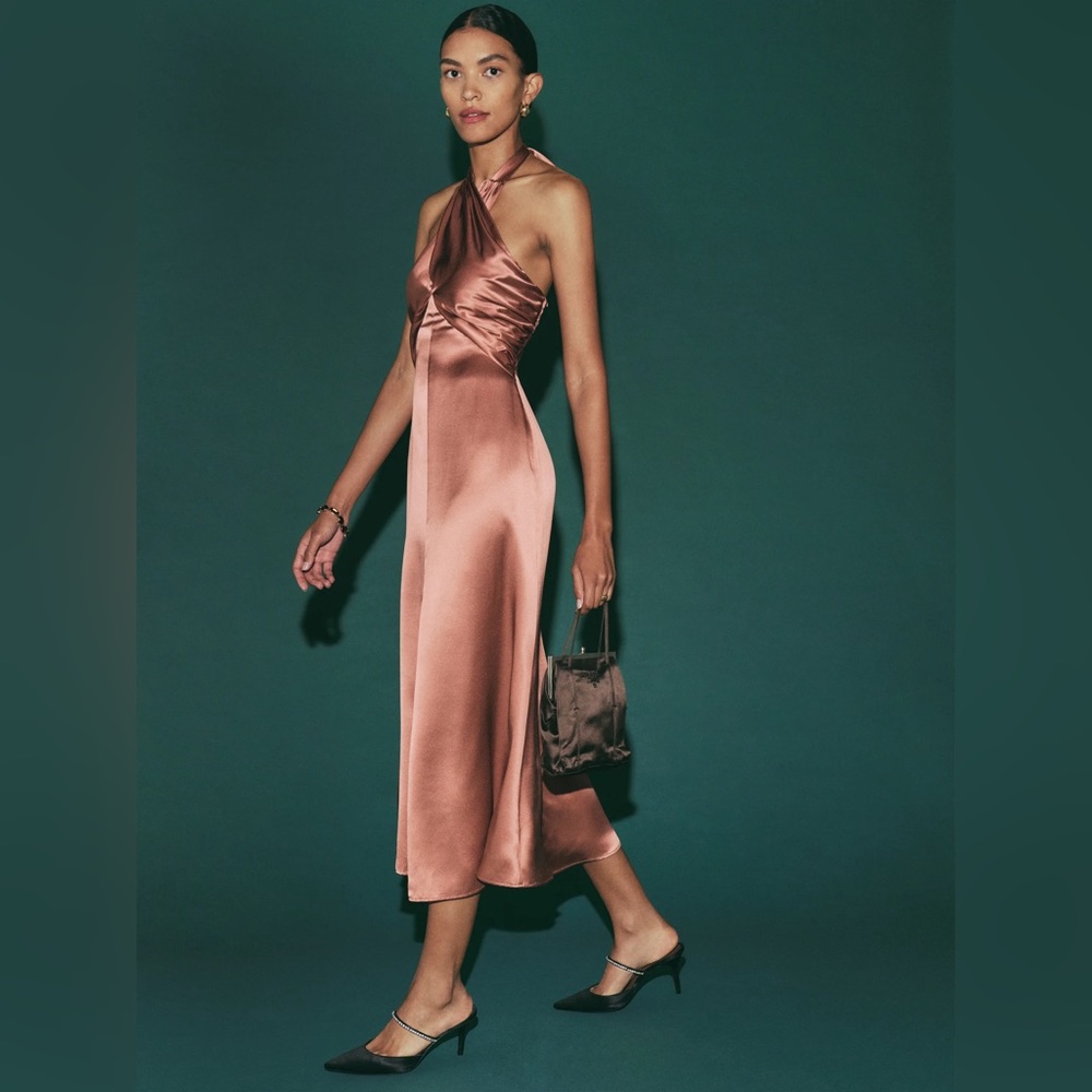 NWT Reformation Maddison Silk Dress mauve